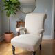 Napoleon III crapaud armchair with a reclined backrest