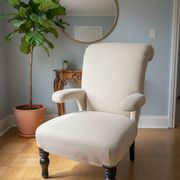 Napoleon III crapaud armchair with a reclined backrest