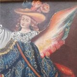 Peinture à l'huile d'ange de l'école de Cuzco du XXe siècle