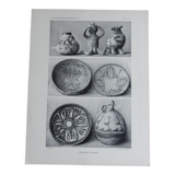 Traditional ceramics of Mexico board Primitive decoration