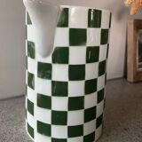 Green checkered pitcher
