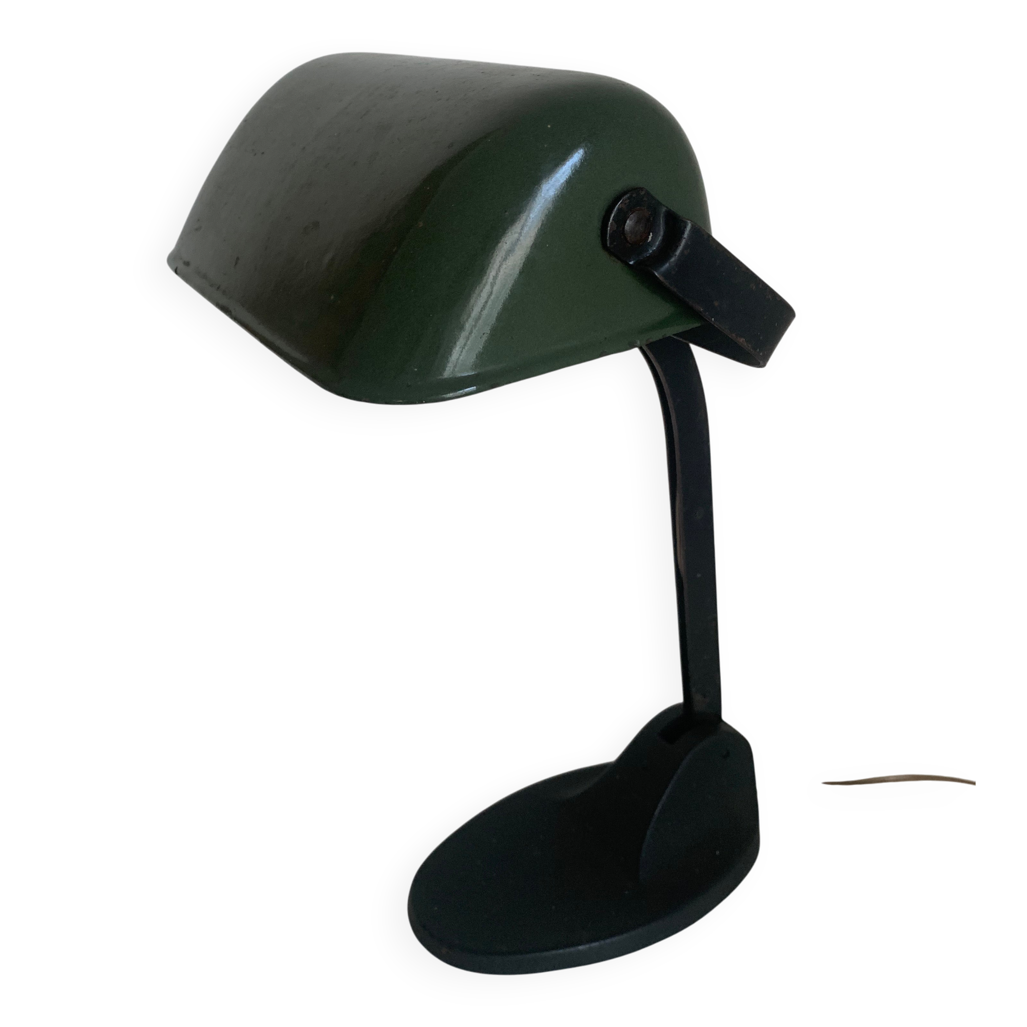 Vintage 1930 Viktoria enamelled cast iron Bauhaus lamp - 40 cm