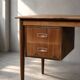 Vintage Scandinavian modern teak desk from the 1960s with drawers.
