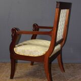 Empire Swan Neck Armchair in Mahogany, Early 19th Century