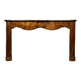 Regency style crossbow-shaped fireplace in solid wood circa 1850