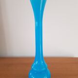 Vase verre bleu