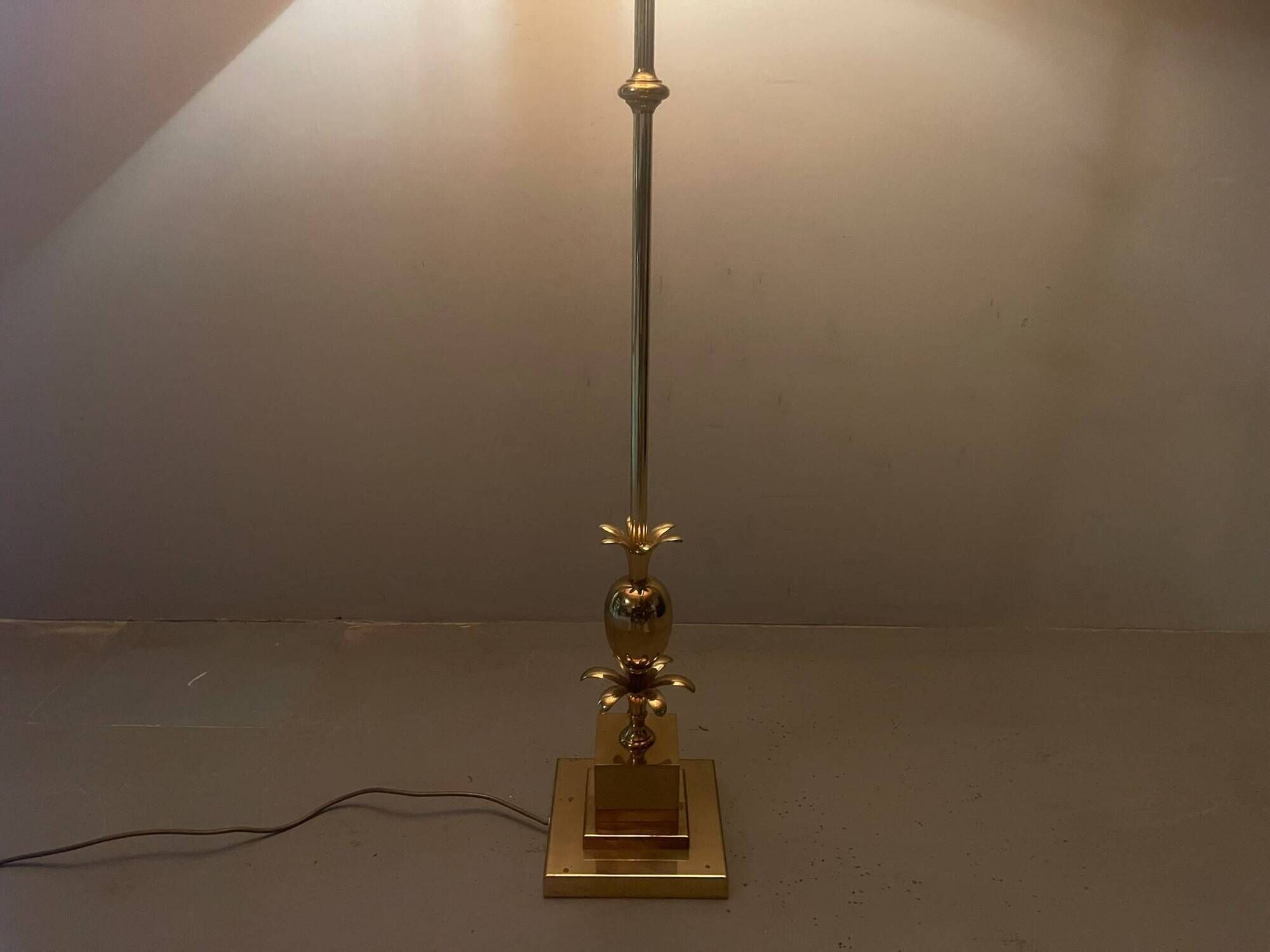 Exceptional French Hollywood Regency Brass Floor Lamp