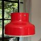 Red bumling pendant light - 70s suede