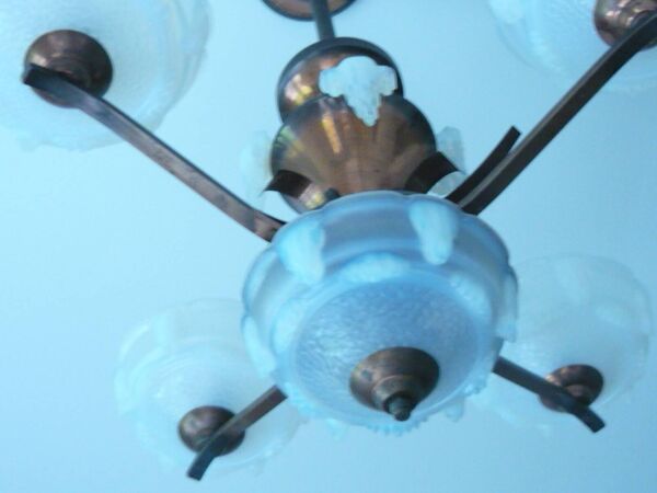 Lustre ezan verre opalescent art deco