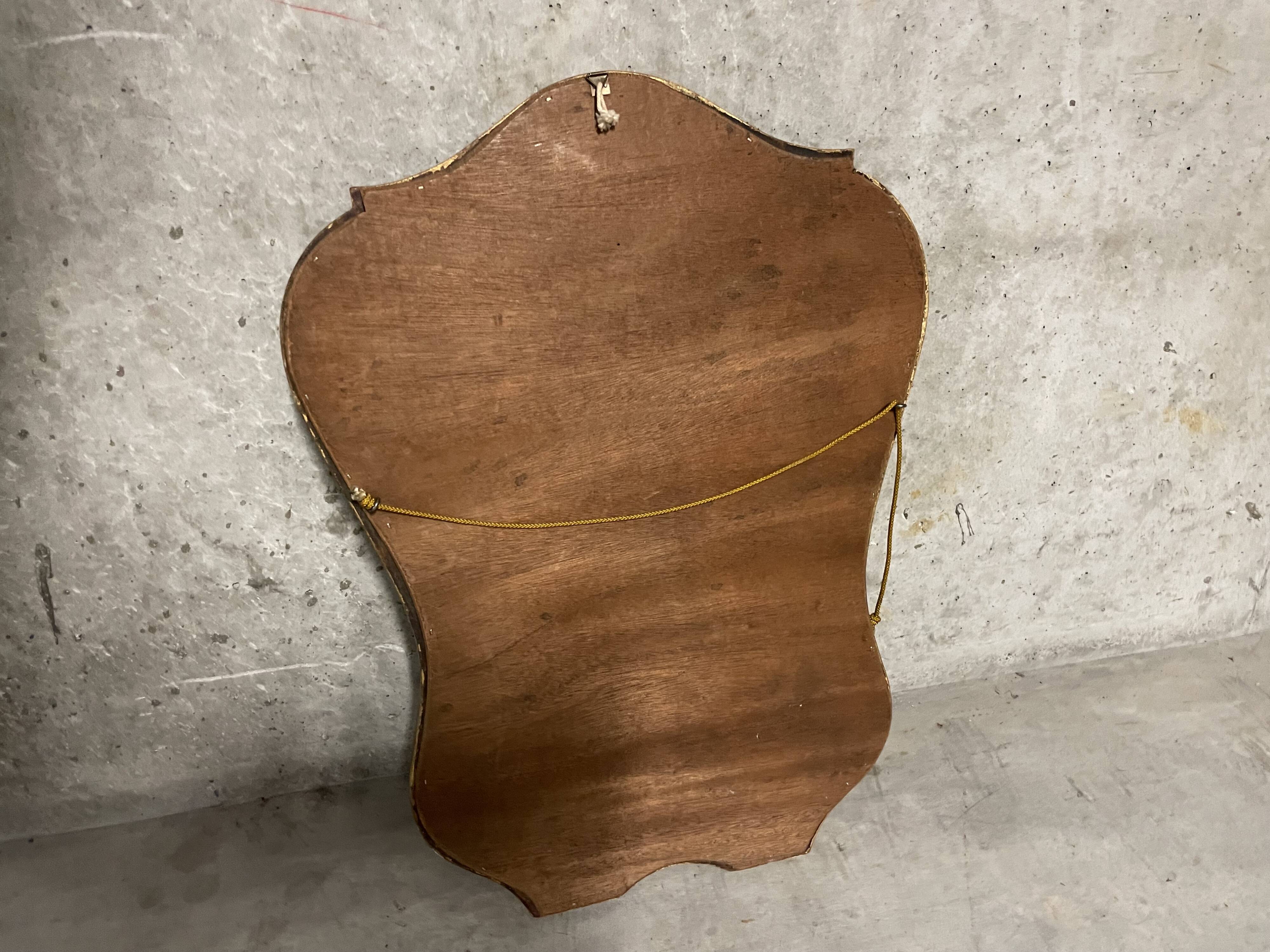 Old gold mirror