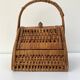 Vintage woven wicker rattan basket