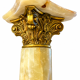 Onyx and gilded bronze column in Corinthian style – Display pedestal