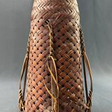 Hanakago vase in woven bamboo for Ikebana Japan late 19th century