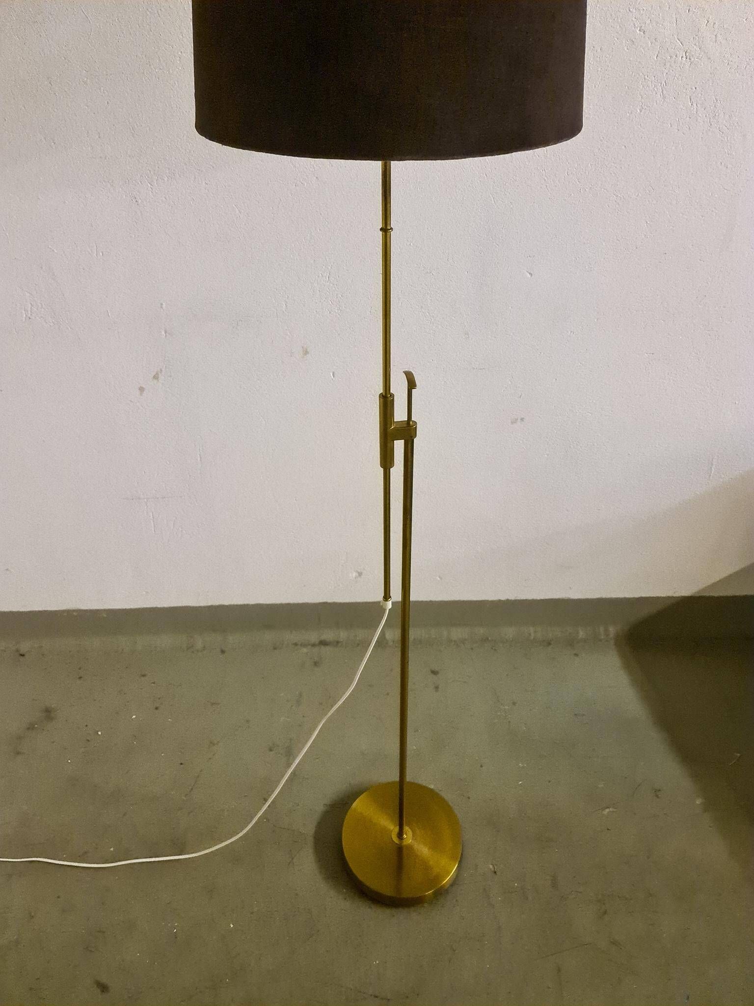 Mid-century brass floor lamp by Falkenbergs Belysning, Sweden, 1960s.