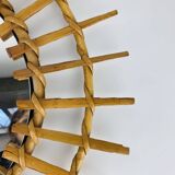 Vintage rattan sunburst mirror from the 1960s