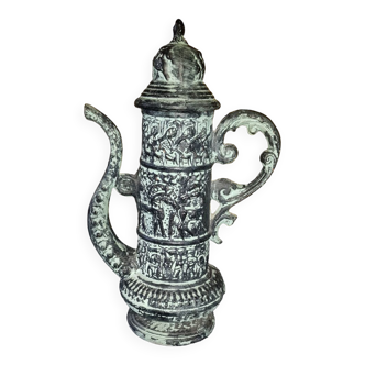 Large Moorish terracotta coffee pot.