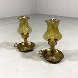 Peter Jensen Copenhagen brass candle holders Denmark 1960’s