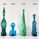 Bouteille italienne opaline verte 1960 EMPOLI