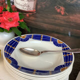 6 hollow plates made in france badonviller