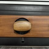 Mid-Century Scandinavian Teak and Leather Wall Coat Rack, 1960s