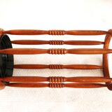 wooden umbrella stand, openwork wooden umbrella rest, wooden walking stick holder.