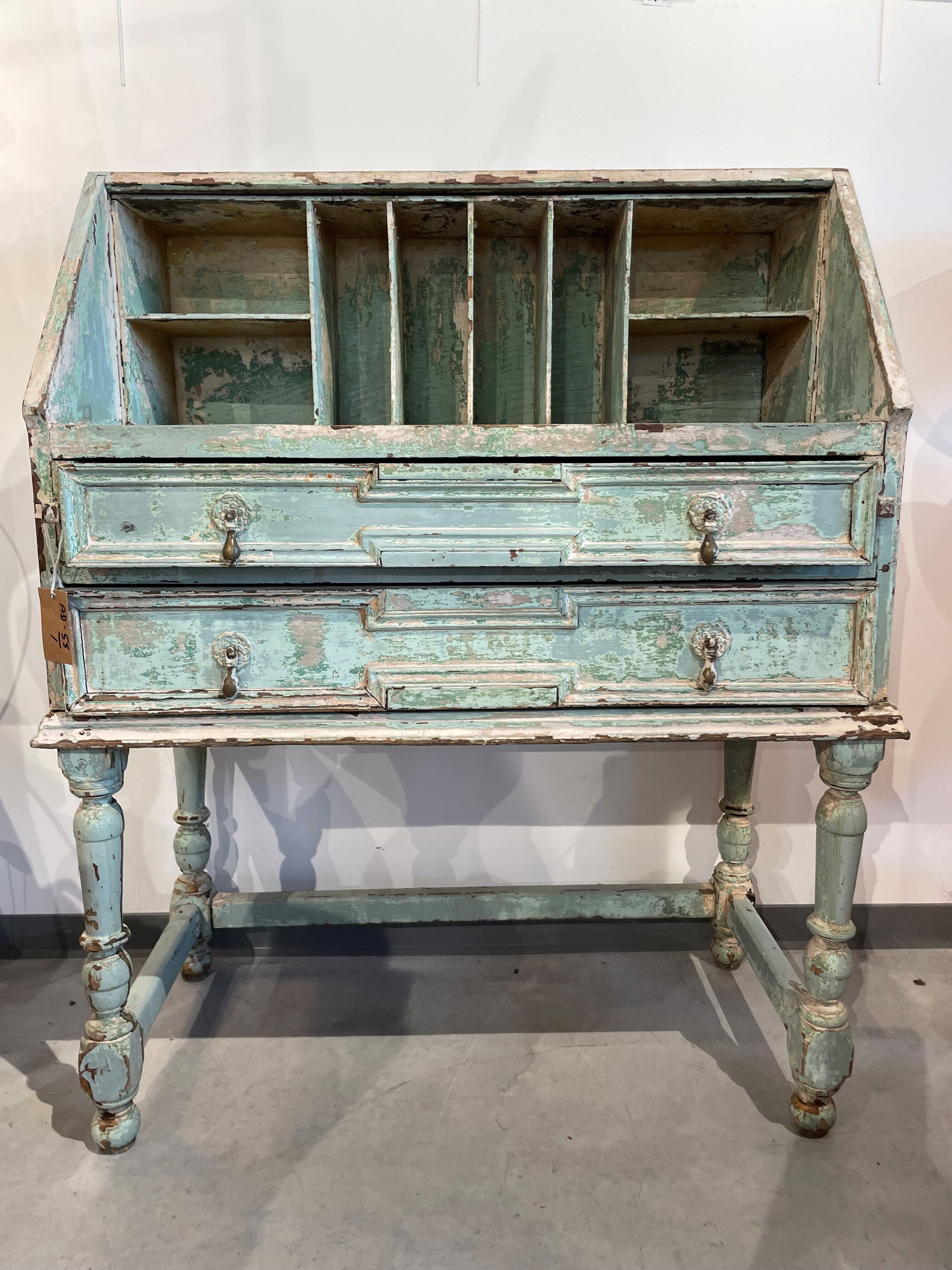 Secretary in ancient teak