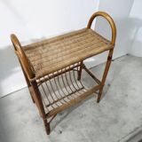 Rattan magazine rack