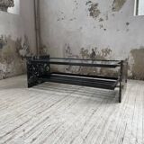 Italian 80s coffee table in marble and glass