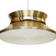 Brass colored aluminium pendant light by Carl Thore for Granhaga Metall. Sweden 1970s.
