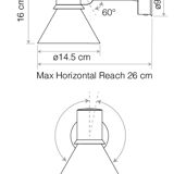 Wall lamp 80 W1 - Anglepoise - Design by Sir Kenneth Grange 2019