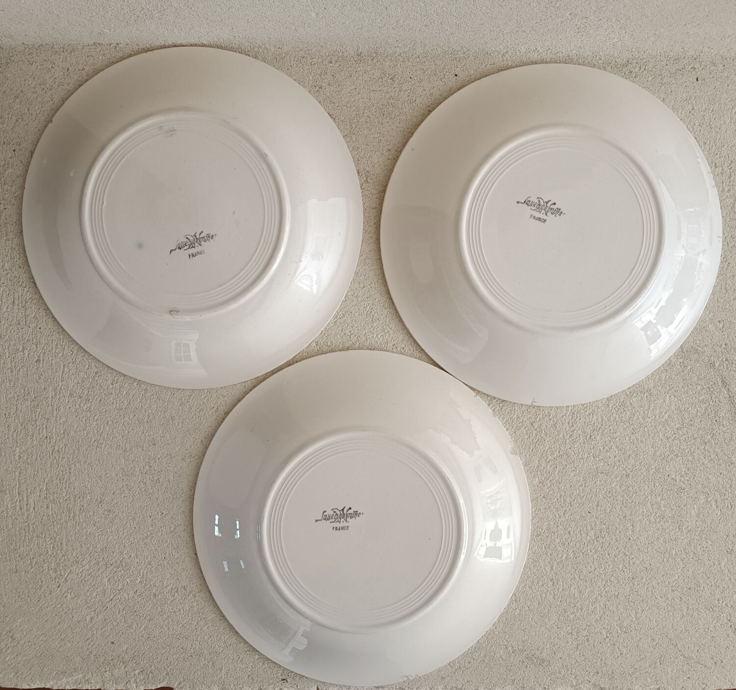 3 hollow plates Sarreguemines