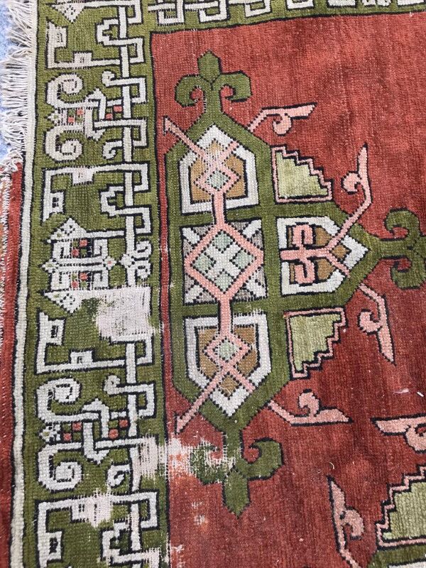 Old carpet decorative turkish 190 x 210 cm