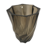 Vase ancien Cristal d''Arques transparent fumé vintage