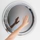 Miroir rond en chrome argenté avec verre fumé - Style Space Age italien des années 1960, 65 cm