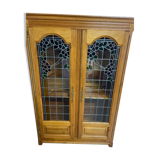 Display cabinet / showcase in solid oak