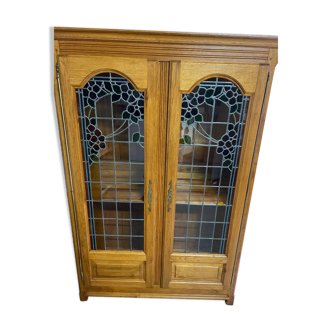 Display cabinet / showcase in solid oak