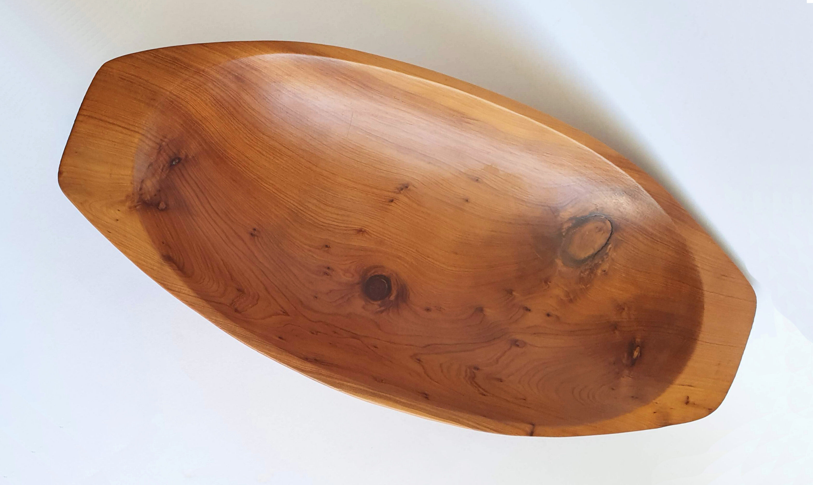 70s wooden fruit cup