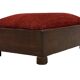 Pouf Art Déco design des années 30, tabouret minimaliste modèle bas.