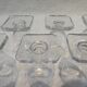 6 port or aperitif glasses 7cl Daum crystal with square base h 8.3cm