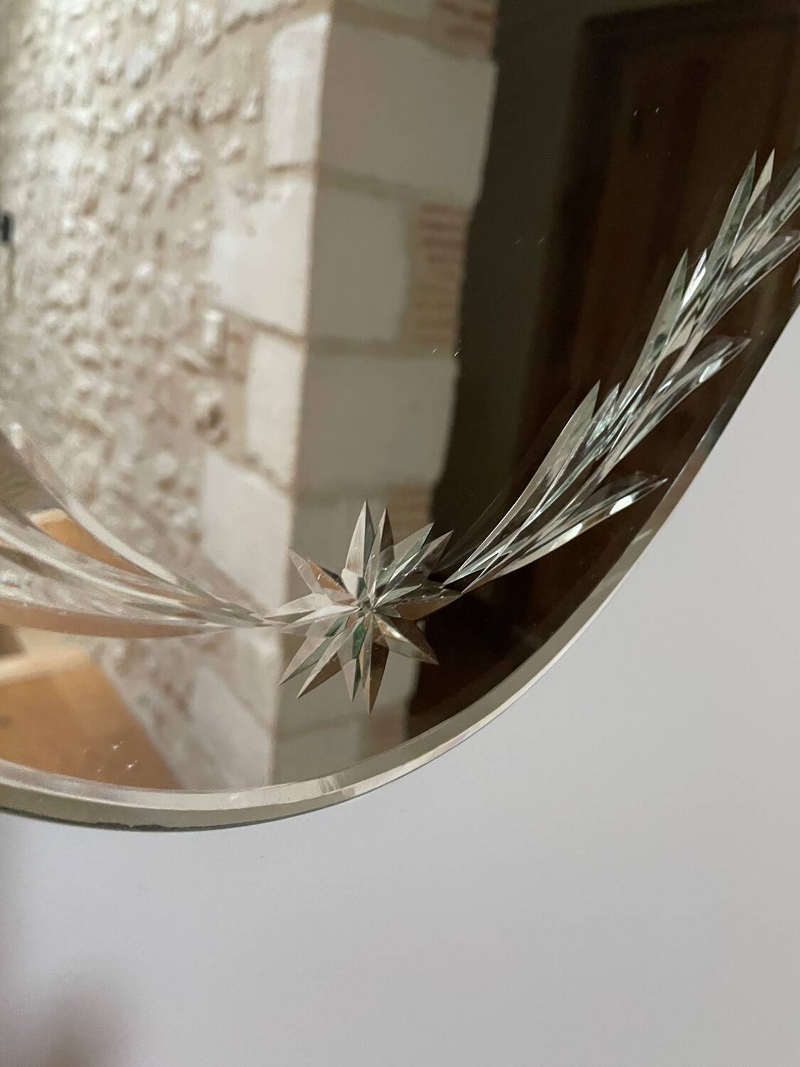 1950s beveled mirror