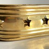 Bougeoir chandelier etoiles vintage laiton