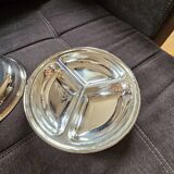 Dish with 3 compartments and lid