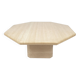 Table Basse Octogonale italienne en Travertin, 1980s