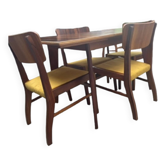 Neil Morris Of Glasgow Walnut Dining Table And Six Chairs