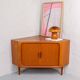 Commode d'Angle Mid-Century en Teck de Dyrlund, Danemark, 1960s