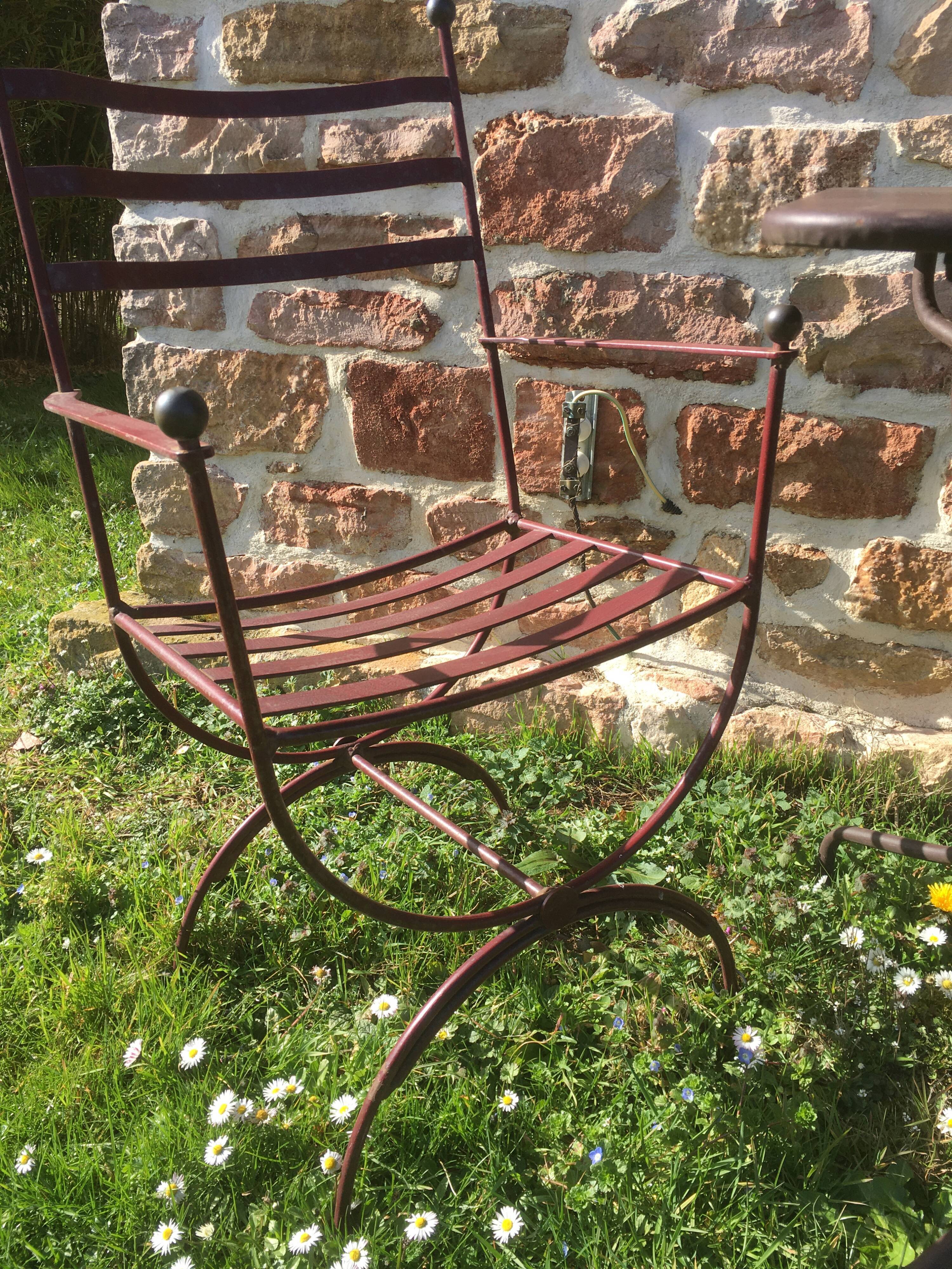 Wrought iron garden set