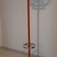 Coat rack vintage wrought iron orange and chrome