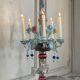 Multicoloured Venetian glass girandole from Murano, 19th century.