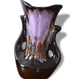 Enameled vase Vallauris