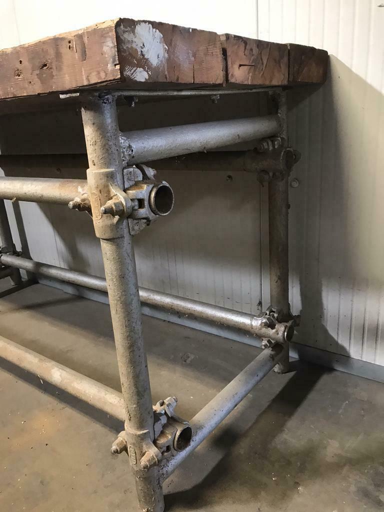 vintage industrial workbench / sidetable / work table